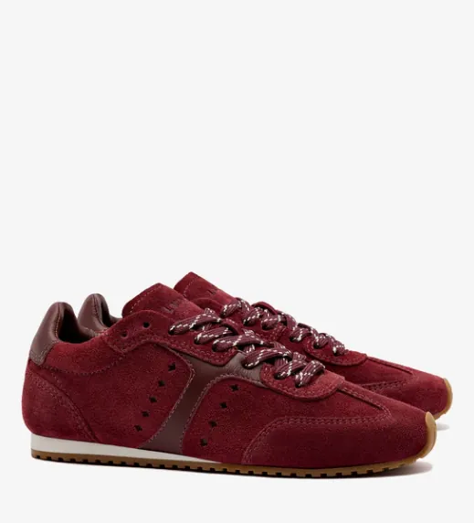Stella Sneaker In Burgundy Suede
